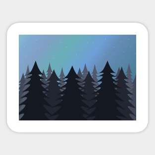 Northern lights - aurora borealis Sticker